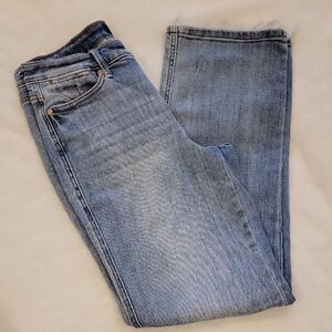 Judy Blue Straight Leg Blue Jeans with Faded Wash